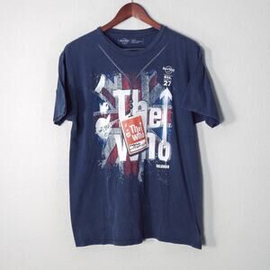 Hard Rock Cafe The Who Graphic T-Shirt SIG Series 27 Orlando Navy Blue Large